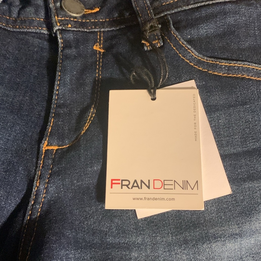 NWT Fran Denim Amanda Mid Rise Shorts Size 24 - Picture 6 of 6